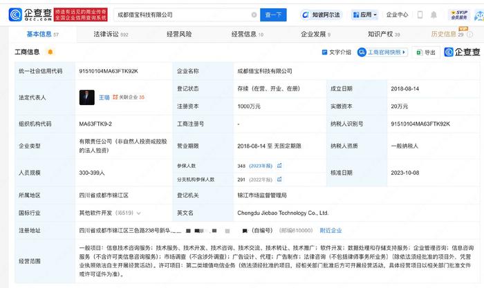 九鼎投资：公司与成都借宝、人人行科技不存在股权控制关系